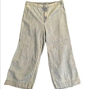 Reba crop pull on wide leg jeans